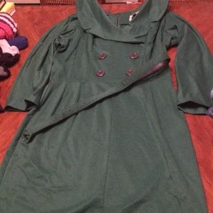 Green Secretary Wiggle Dress by Bettie Page. XXL.